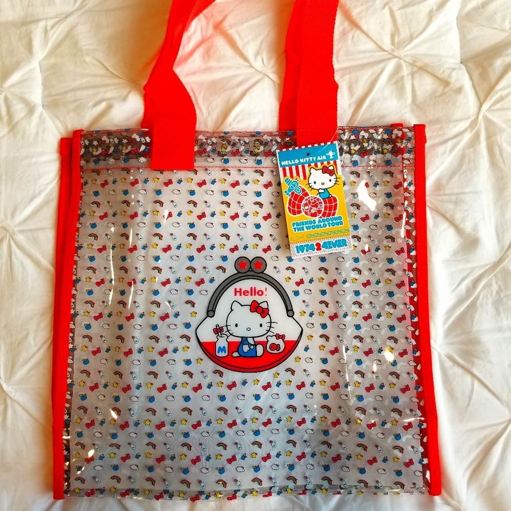 Hello kitty clear tote bag
